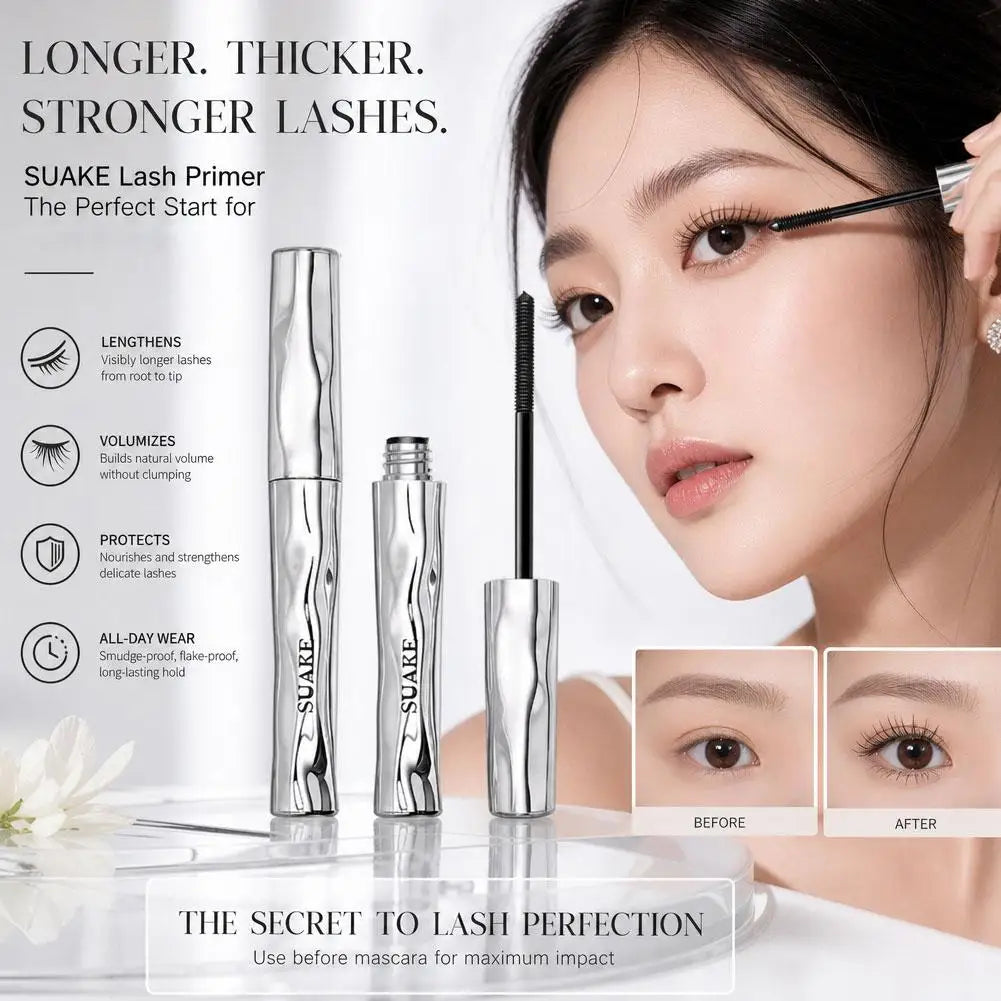 Waterproof Metallic Tube Mascara Black Silk Fiber Long Curling Non-Clumping Eyelash 3D Lengthening Mascara 1/2pcs