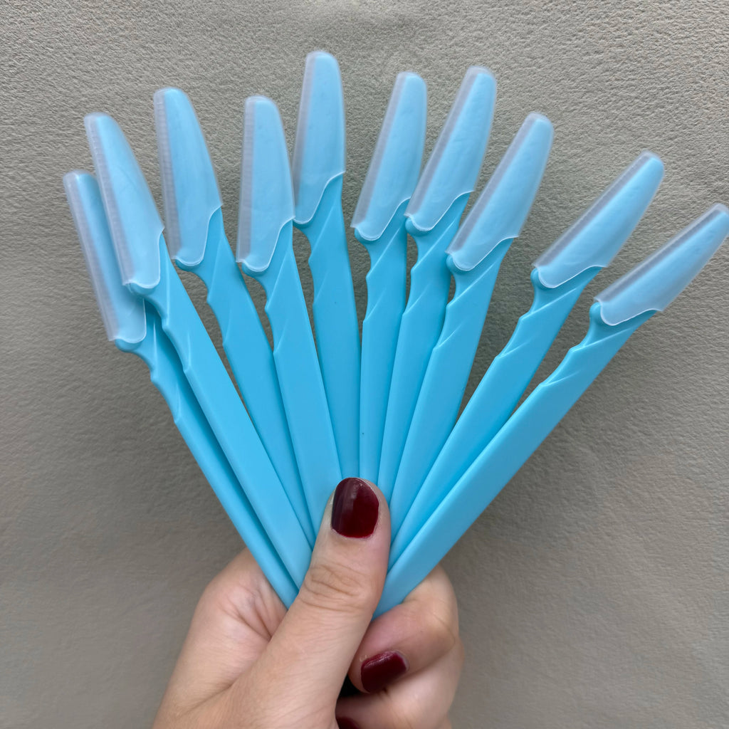 3/10Pcs  Eye Brow Epilation Hair Removal Cutters Safety Knife Makeup Scraper Eyebrow Trimmer Blade Women Face Shaver Portable