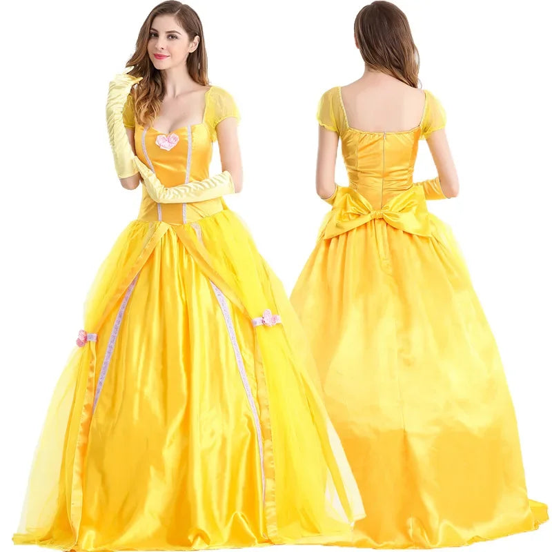 Halloween Costume Adult  Princess Beauty Costume for Women Princess Belle Dress up Ball Gown  Christmas Dresses for Women