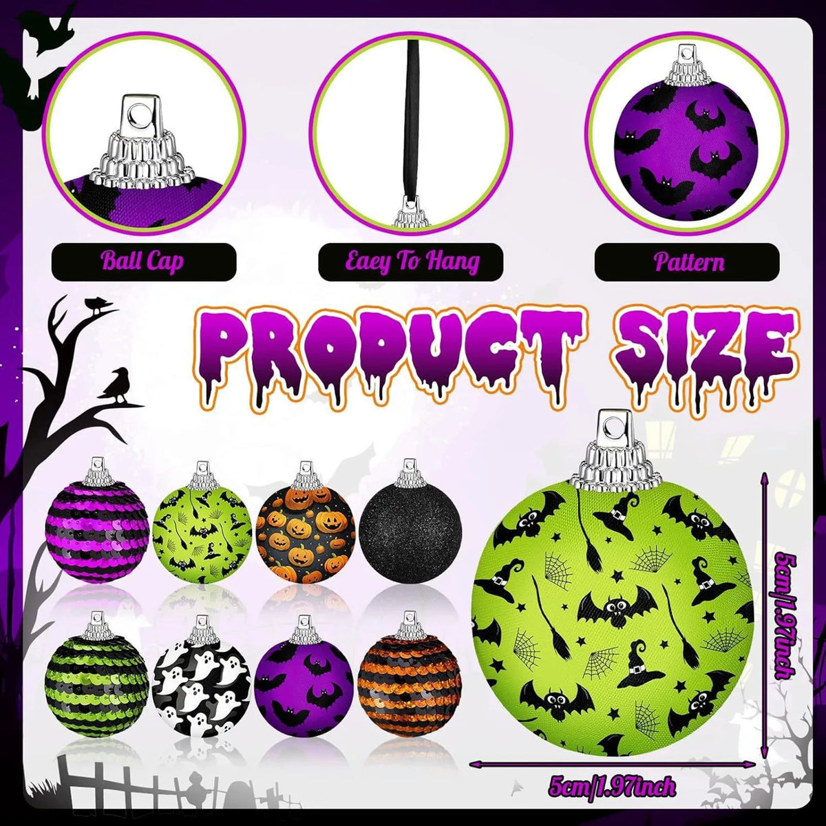 Halloween Wooden Ornaments Set Holiday Party Decorations Tree Hanging Decor for Home Outdoor Indoor Spooky Decorations