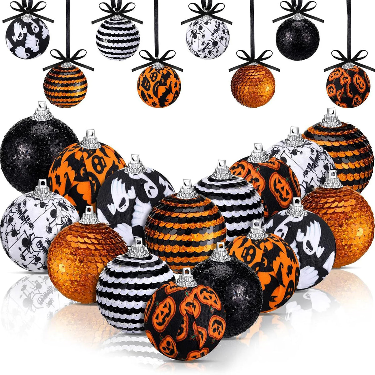 Halloween Wooden Ornaments Set Holiday Party Decorations Tree Hanging Decor for Home Outdoor Indoor Spooky Decorations